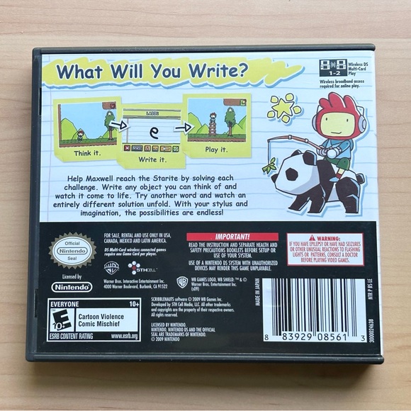 Nintendo DS ScribbleNauts Game “Write Anything. Solve Everything.” 2009 - Picture 2 of 7